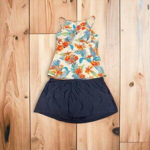 NWOT Ellen Tracy tankini swimsuit with colorful Floral Print - Size 6